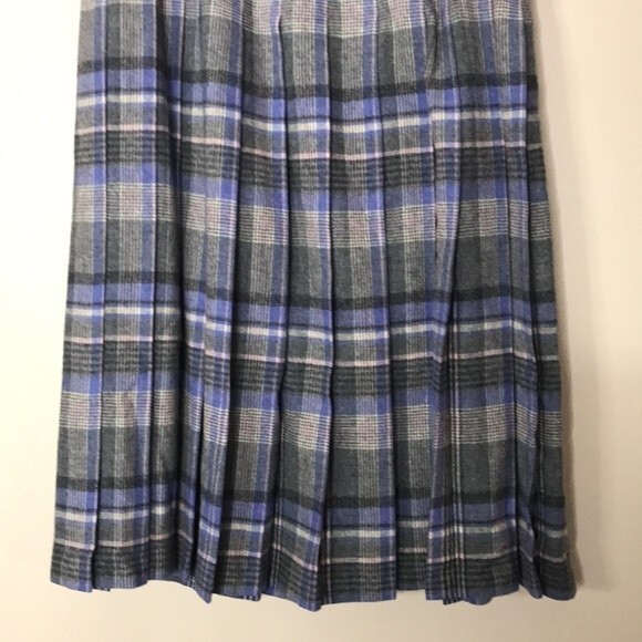 Vtg Pendleton ladies 100% wool pleated skirt size 14 modest sustainable - Picture 3 of 12